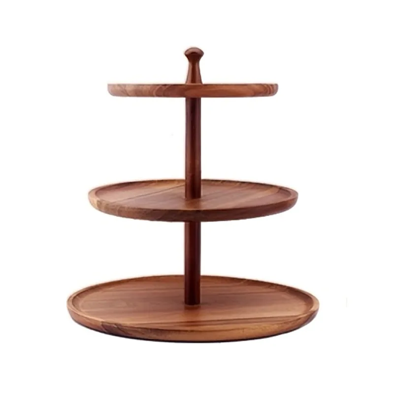 Многоярусная деревянная стойка для десертов
